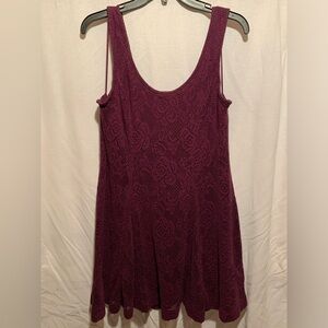 Aéropostale large maroon skater A-line sheath dress
